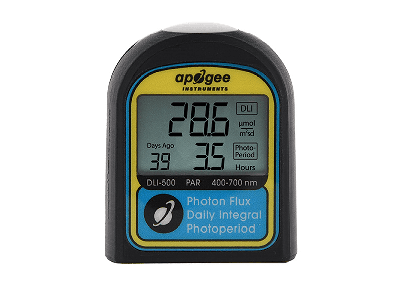 DLI-500: Daily Light Integral and Photoperiod Meter (Full-Spectrum)